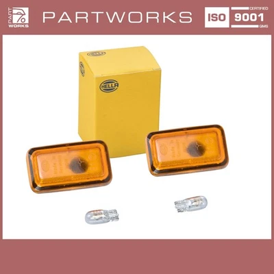 2x Side Indicators for Porsche 911 G 964 993 924 944 968 Orange + Bulbs Hella - Image 1 of 4