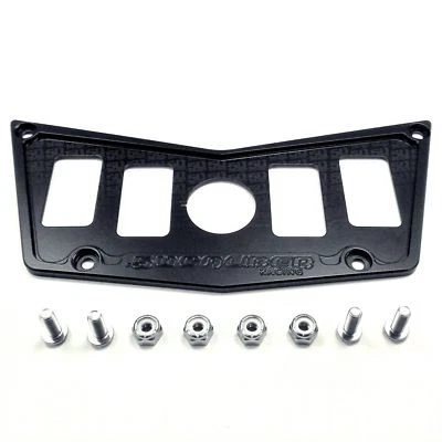Polaris RZR Aluminum 4 Rocker Switch Dash Panel Plate Bezel XP900 800 570 Black - Image 1 of 4