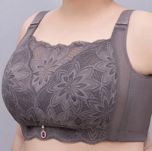 Women Bras Full coverage Floral Ultra-thin Plus size Wireless Underwear 20519 - Picture 1 of 32