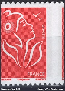 FRANCE MARIANNE DE LAMOUCHE N° 3743 NEUF ** SANS CHARNIERE VARIÉTÉ DE PIQUAGE - Picture 1 of 2