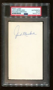 Jack Moreland Signed Index Card 3x5 Autographed Pistons LA Tech Rare PSA/DNA - Picture 1 of 2