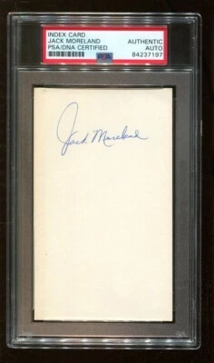 Jack Moreland Signed Index Card 3x5 Autographed Pistons LA Tech Rare PSA/DNA - Image 1 of 2