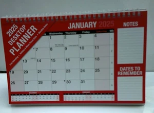2025 Desktop Calendar Flip To View Month To View. Free standing - Picture 1 of 1