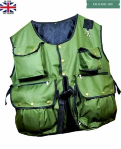 Falconry and Hunting Waistcoat, Vest Olive Green, XXL & XXXL Sizes Fully Adjust. - Picture 1 of 2