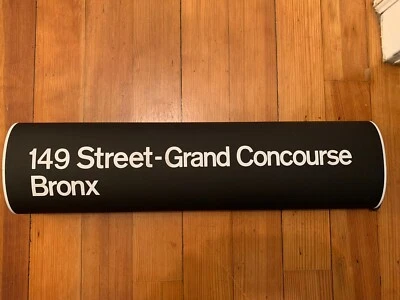 R21 NYC SUBWAY VINTAGE ROLL SIGN 149 STREET GRAND CONCOURSE MOTT HAVEN MELROSE - Image 1 of 4