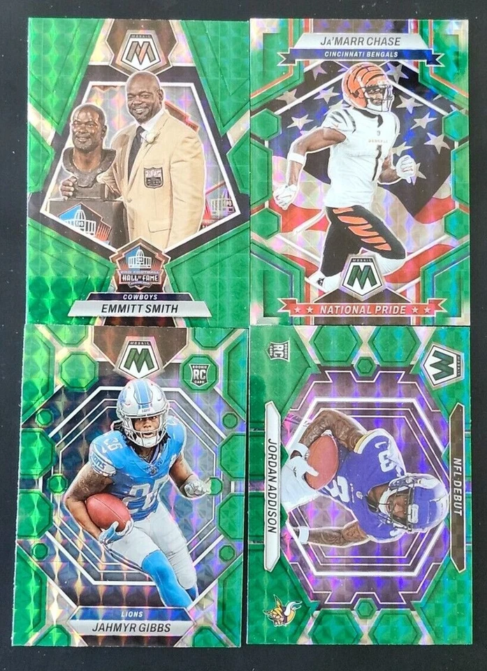 2023 Mosaic Football GREEN PRIZMS 251-380 with ROOKIES / NFL DEBUT You Pick - Image 1 of 1