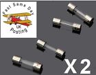 2 x  20mm Electrical Glass Fuses Kit Fast Blow Acting Quick Amp 0.2-15A