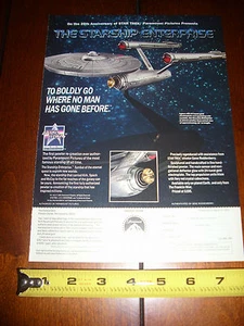 STAR TREK STARSHIP ENTERPRISE FRANKLIN COMO NUEVO - ANUNCIO ORIGINAL DE 1990 - Imagen 1 de 4
