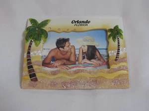 Sea Beach Palm Trees Tropical Orlando Florida 3D Picture Frame 3.5x5" - Picture 1 of 2