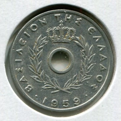 Foreign Coin - Greece - Twenty Lepta [20 Lepta] 1959 - Image 1 of 2