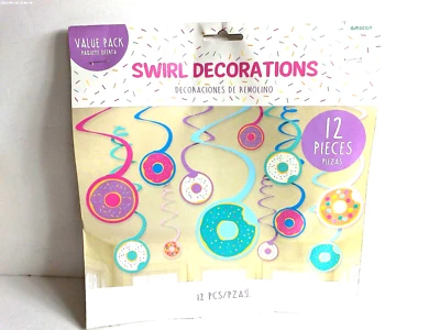 Amscan пончики день рождения вечеринки вихрь украшения (12 шт.) F16 - Изображение 1 из 2
