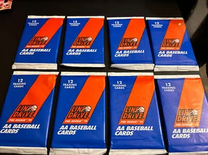 LOT 8 Wax Packs 1991 Line Drive Pre-Rookie AA Baseball Factory Sealed Cards NEW - Picture 1 of 8