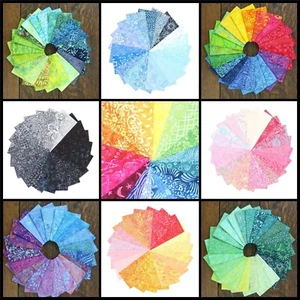 Jolly Bar Cotone Batik Pre Tagliato Tessuto Pacchetti Patchwork 5" X 10" - Picture 1 of 47