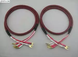 S01Bw(C) (1.5m 5ft)--- Pair HIFI Canare Bi-Wire Speaker Audio Cable 2 to 4 Spade - Picture 1 of 3