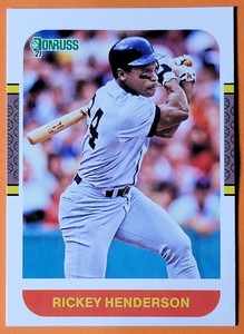 Rickey Henderson 2021 Panini Donruss 247 Retro 1987 Career Highlights Variation 