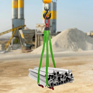 6T/13227 lbs 4.92ft 2.17in Chain Sling Polyester Lifting Sling with 4 Hooks - Picture 1 of 16