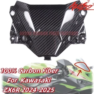 For Kawasaki ZX6R 2024-2025 Carbon Fiber Front Wind Screen Windshield Fairing - Picture 1 of 10