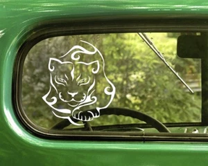 2 COUGAR DECAL Wild Cat Stickers For Car Window Truck Bumper Laptop RV - Picture 1 of 1