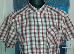 Regatta Hombre Rojo Camisa Casual de Cuadros Manga Corta Talla L (Eur 52/54) - Imagen 1 de 9