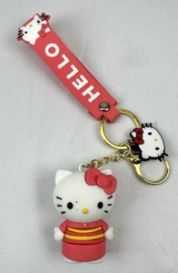 Hello Kitty Wristlet Holder Key Fob Zipper Pull Hanging Cute Charm Lanyard Strap - Picture 1 of 7