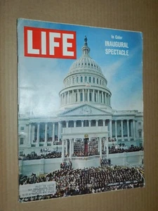 LIFE 1/29/65 LBJ INAUGUATION COVER WINSTON CHURCHILL - HIGH SCHOOL LEW ALCINDOR - Picture 1 of 12
