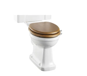 Burlington Close Coupled Toilet Pan, White, P5, Traditional Style - Picture 1 of 7