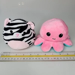 Squishmallows Tasha Elefant Mila Tiger & T-Shirt Beißschildkröte Flip SET wendbar 5 Zoll - Bild 1 von 6