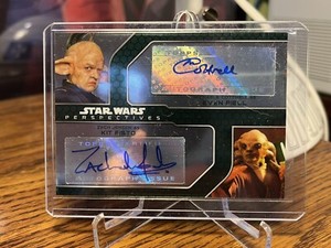 Topps Star Wars Autograph Card Chrome Perspectives Dual Jedi Masters