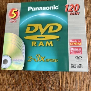 Panasonic DVD-RAM Discs - 5er Pack, 120 min, 2-3x Geschwindigkeit - Bild 1 von 2