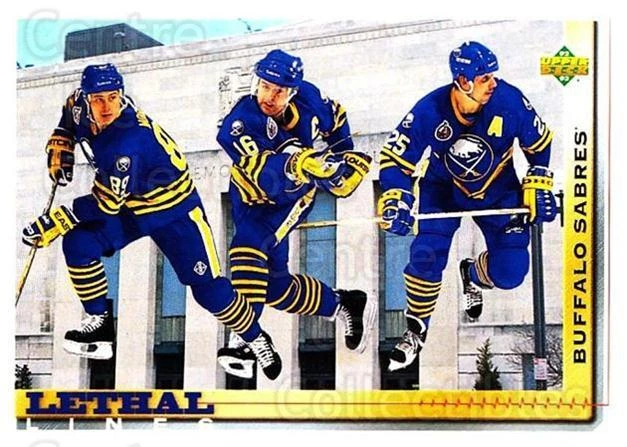1992-93 Upper Deck #456 Pat LaFontaine, Dave Andreychuk, Alexander Mogilny - Image 1 of 1