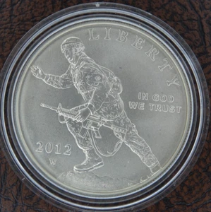 2012-W Infantry Soldier Commemorative Unc Silver Dollar US Mint $1 NO BOX - Picture 1 of 2