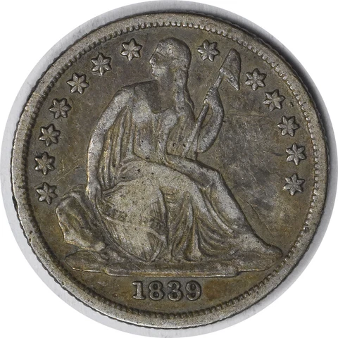 1839-O/O Liberty Seated Silver Dime RPM 1 FS-501 VF Uncertified #239 Cover