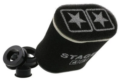 Racingluftfilter Stage6 Double-Layer GROSS AW 35-50mm Schwarz - Bild 1 von 4