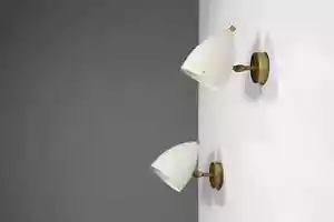 Italian Modern Wall Lights Stilnovo Style, Bedside Sconces - Picture 1 of 9