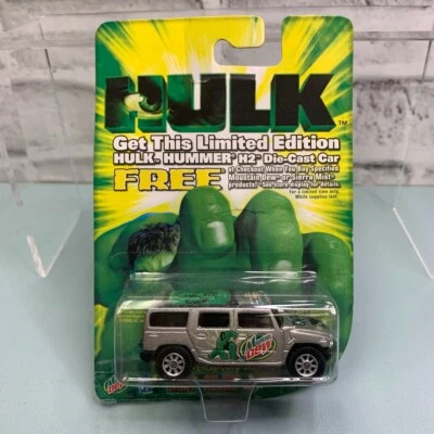 Maisto Marvel Mountain Dew Hulk Hummer H2 2003 fundido a presión nuevo en paquete Foto 1 de 4