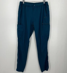 Carhartt Scrubs Pants Men's Size L Tall Blue C55106T Zip Pockets Stretch - Picture 1 of 9