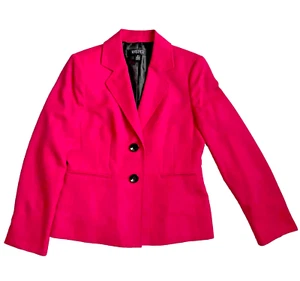 Blazer Kasper Rosa Caliente Forrado Conformado Talla S - Imagen 1 de 10