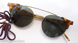 Eschenbach Sonnenbrille Doppelsteg Hornoptik braun ausgefallene Pantoform Gr: M - Bild 1 von 4