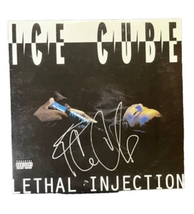 ICE CUBE signed (LETHAL INJECTION) Album Vinyl LP RECORD w/ COA BECKETT C36061 - Picture 1 of 4
