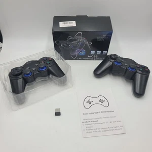 A-038 2.4G Wireless Gamepad for PC Gaming Smart TV Android USB Joystick 2remotes - Picture 1 of 7