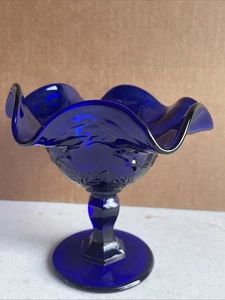 Vintage Cobalt Blue Candy Dish  - Picture 1 of 7