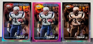3 Kevin Faul 2024 Topps Chrome Refractor Lot Pink Sepia Refractor PATRIOTS - Picture 1 of 5