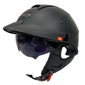 LS2 Adult Rebellion Half Helmet Motorcycle Helmet Matte Black Size S - Picture 1 of 9