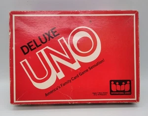 Juego de cartas familiar Uno Deluxe Edition 1983 7 a adulto revisado y completo - Imagen 1 de 9