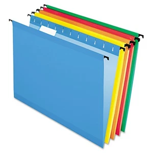 Pendaflex Poly Laminate Hanging Folders Letter 1/5 Tab Assorted 20/Box - Picture 1 of 9