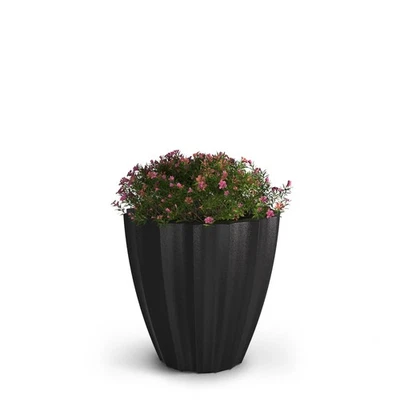 Inc. Sedona 18in Round Planter - Black - L x W x H - With Built-in Water Rese... - Image 1 of 4