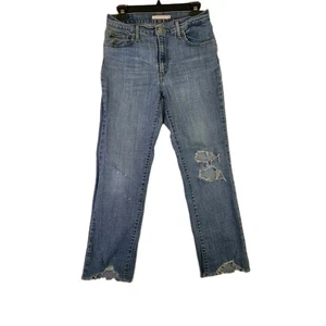 Pantalones de mezclilla Levi's 724 tiro alto rectos para mujer 29 azul desgastado *28x25* - Imagen 1 de 16