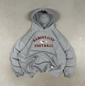 Vintage Y2K NFL Reebok Kansas City Chiefs Football Retro Sweatshirt Hoodie - Picture 1 of 7
