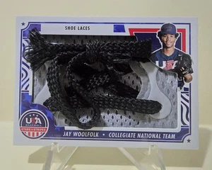 2024 Panini Stars & Stripes JAY WOOLFOLK *TEAM USA LACES PATCH* /2 #d2/2 - Picture 1 of 6