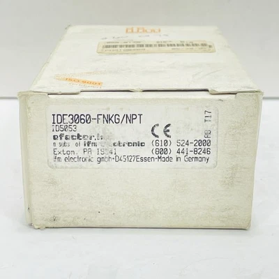 IFM Efector IDE3060-FNKG/NPT ID5053 Inductive Sensor 10-55VDC 20-60mm Range ~NEW - Image 1 of 4